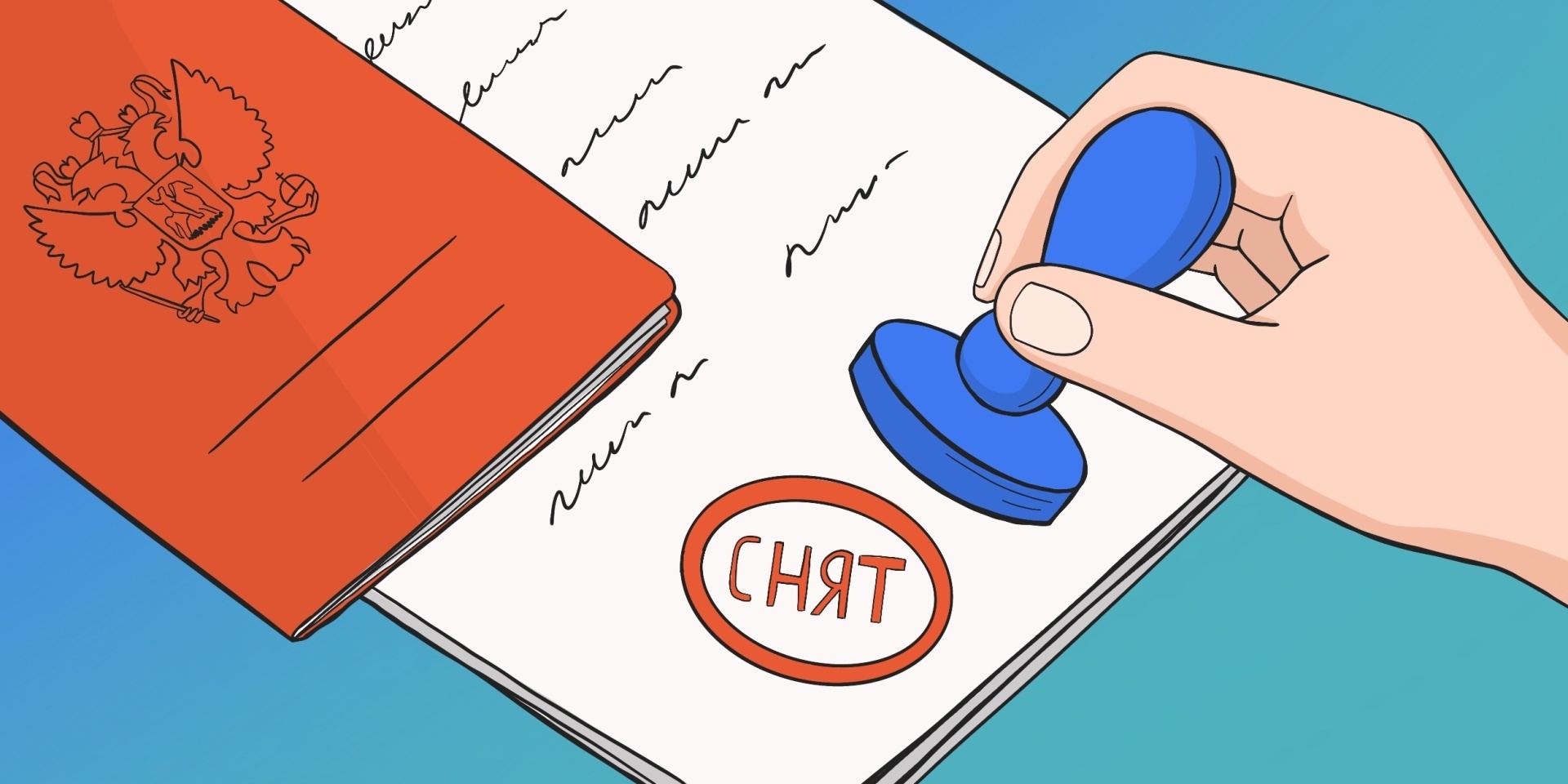 Последовательность шагов при снятии с воинского учета