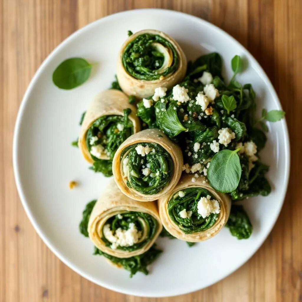 Шпинатные рулетики