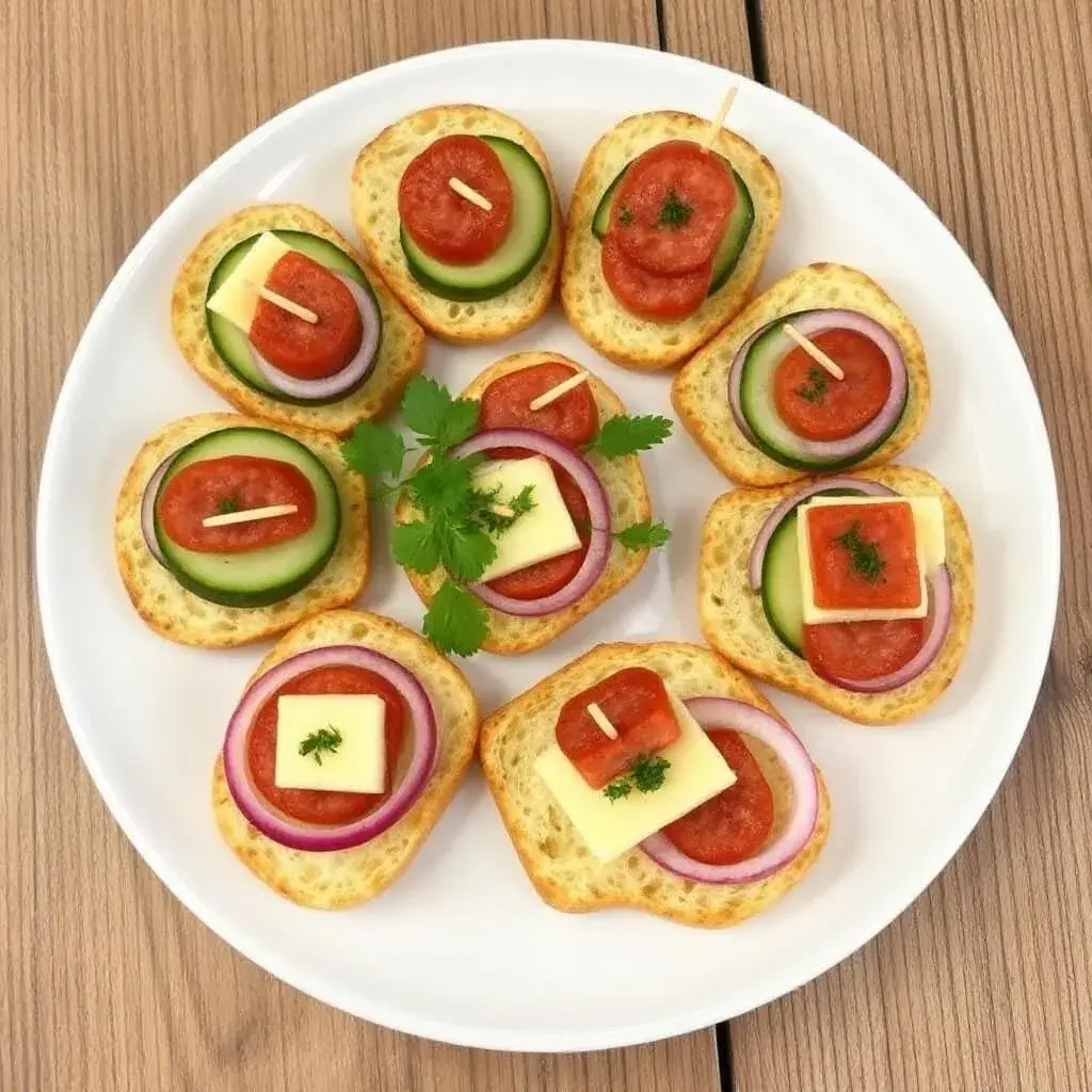 Канапе "Пивные угощения с колбасой и сыром"