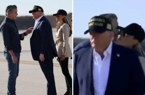 Мелания Трамп. Поцелуй в щеку от губернатора Калифорнии. Порождение диких теорий