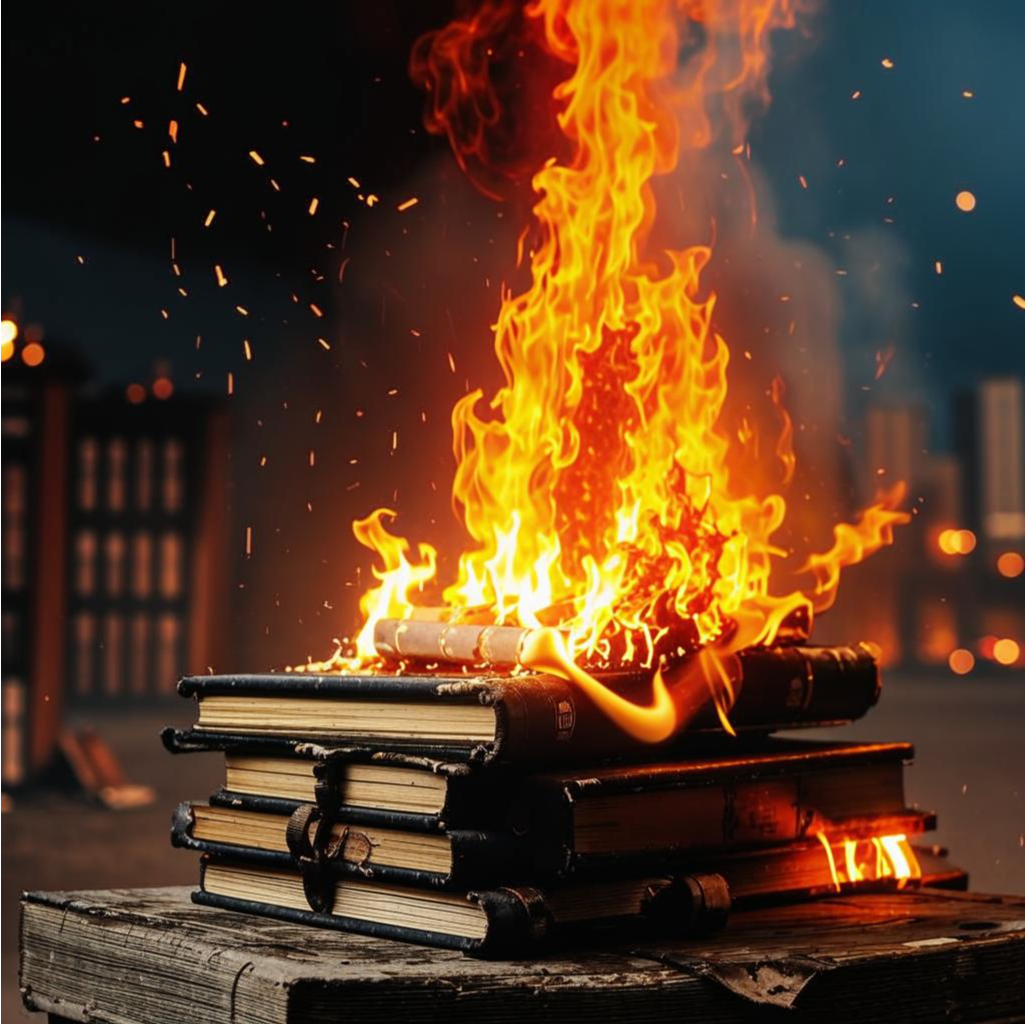 Блогер с крашеными волосами заявил, что нужно сжечь 99% книг