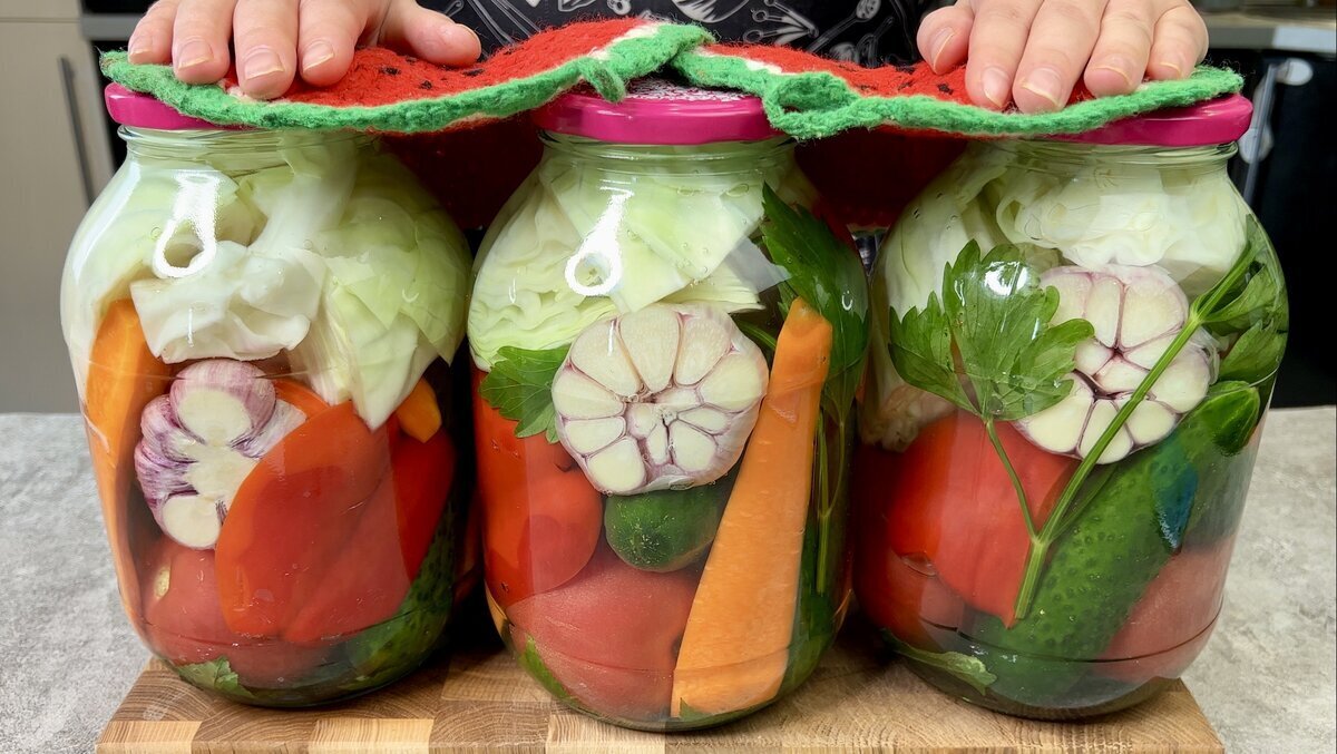 Огород в Банке: Летнее Ассорти без Варки и Стерилизации для Зимних Праздников!