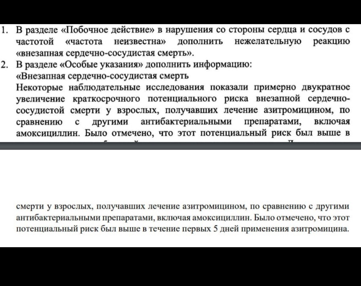 Нежелательный эффект. Какой популярный антибиотик может привести к внезапной смерти?