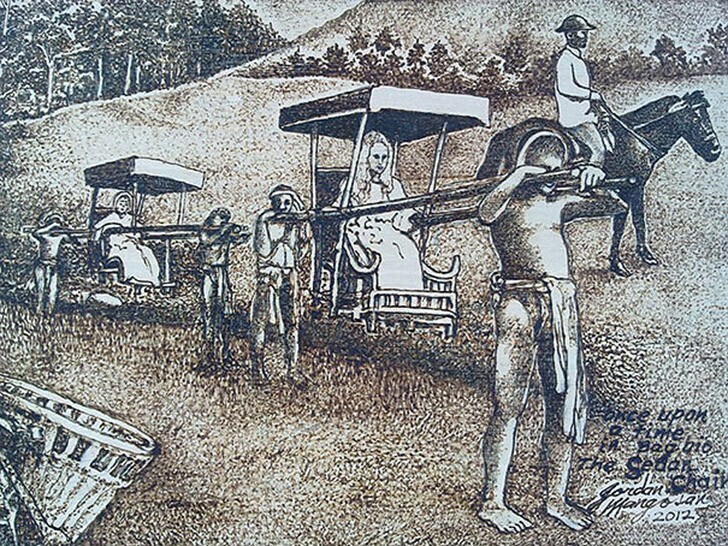 Филиппинский художник использует лупу и солнечный свет для создания своих картин