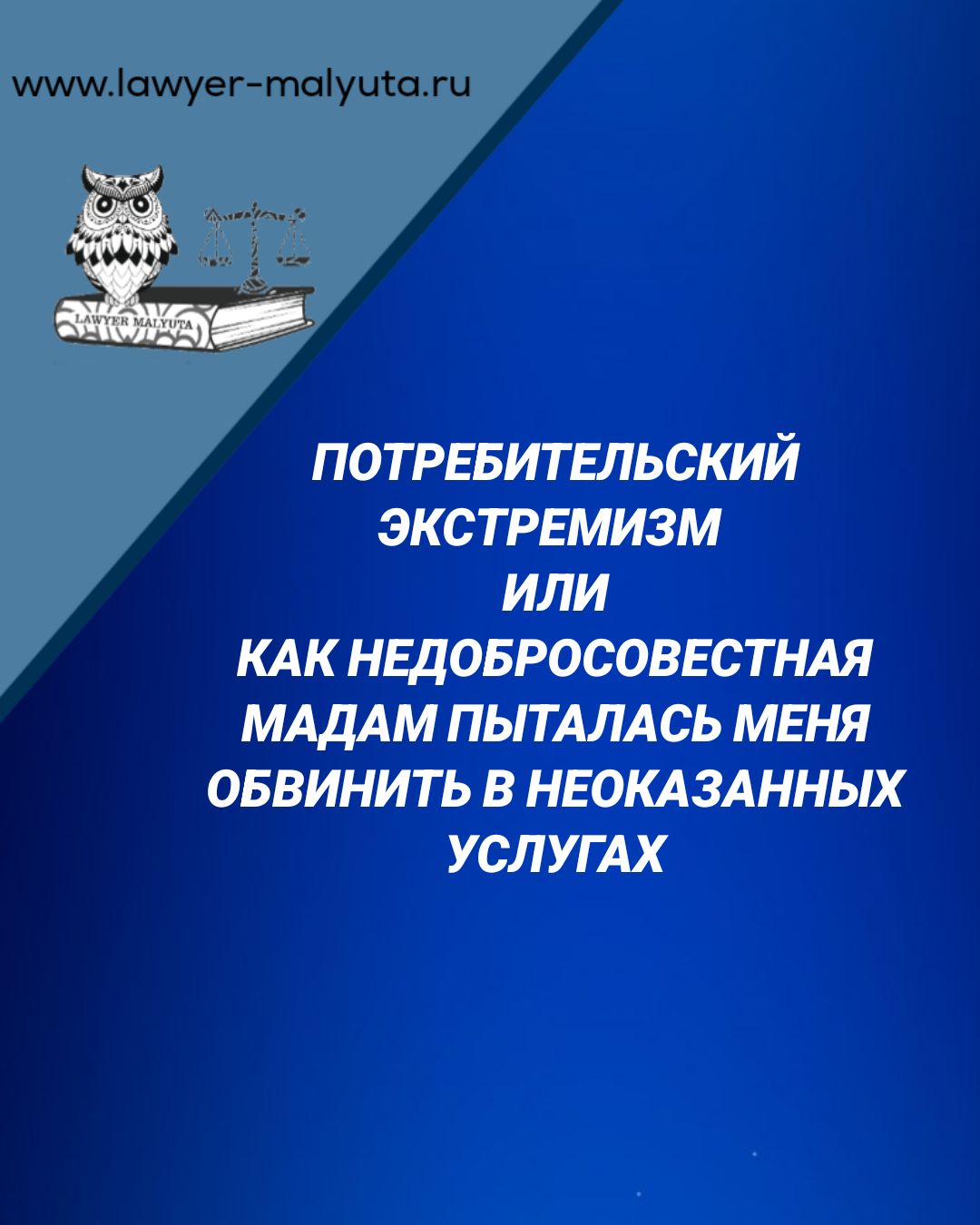 Потребительский экстремизм или как недобросовестная мадам пыталась обвинить меня в неоказанных услугах