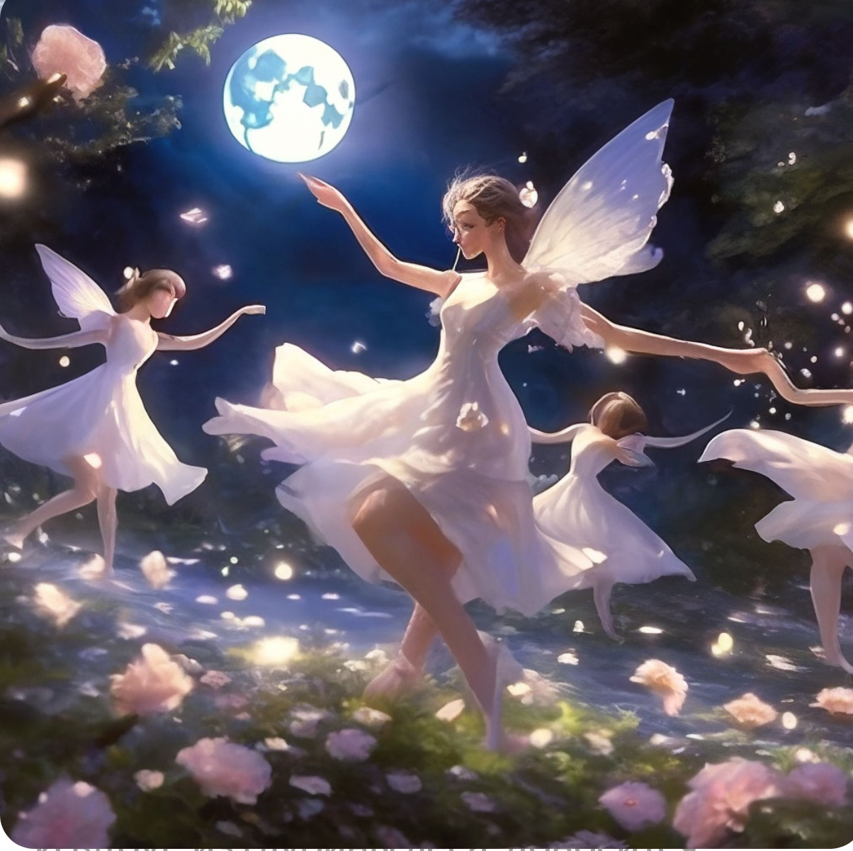 Мерцающие тени: Чарующий мир лунных фей