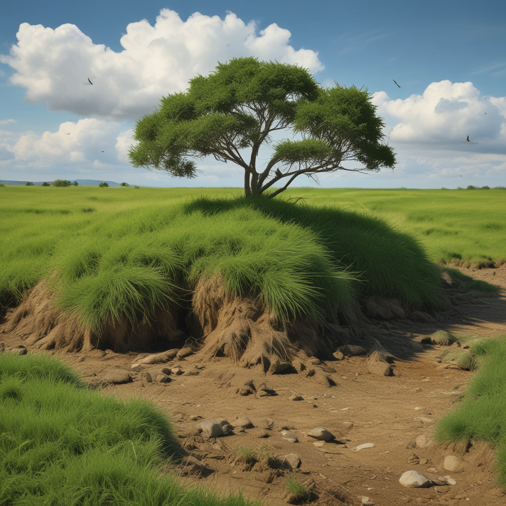 Существует место на Земле, где растет так называемая "летающая трава"?