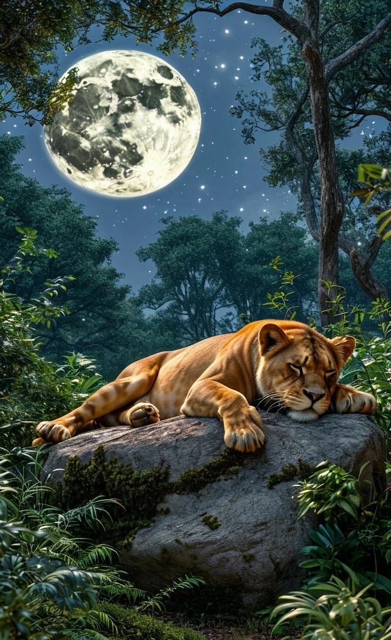 Ночь в джунглях.