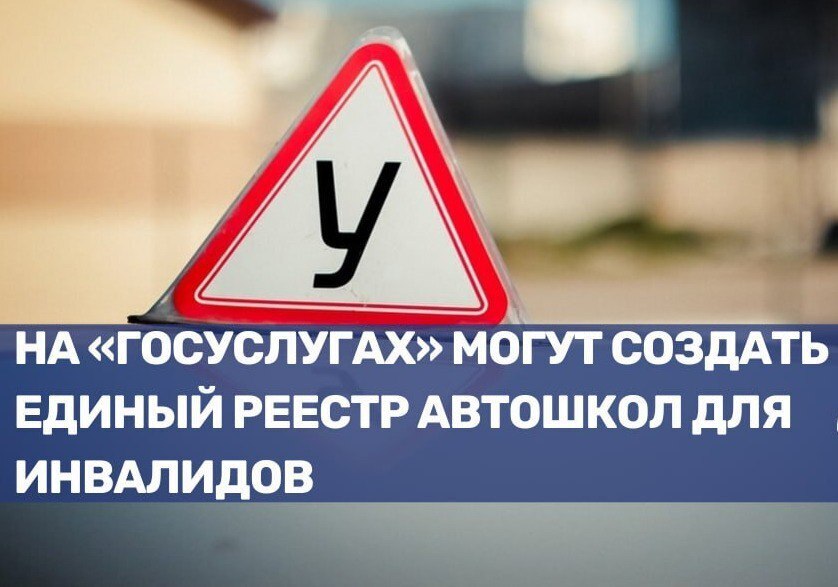 На «Госуслугах» могут создать единый реестр автошкол для инвалидов.