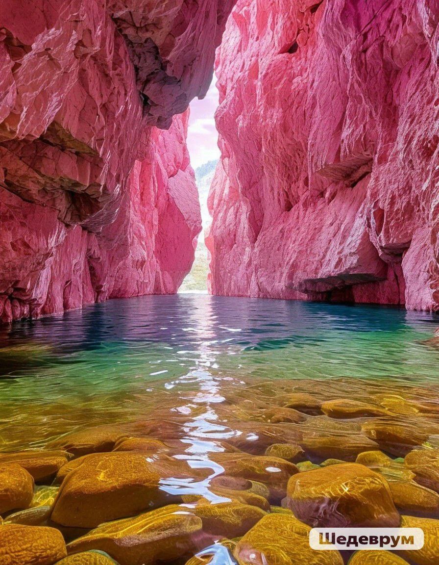 Девушки, цветы и розовая пещера.