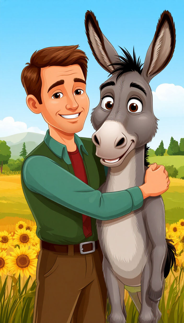 Человек и осёл