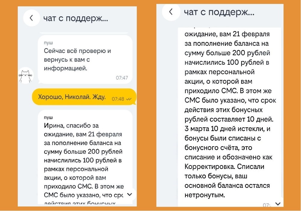 Корректировка счета: минус 100 рублей с баланса. Что за шутки от «Билайна»?