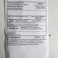 Фото квитанции полученной пенсии  20.03.2025 г..jpg