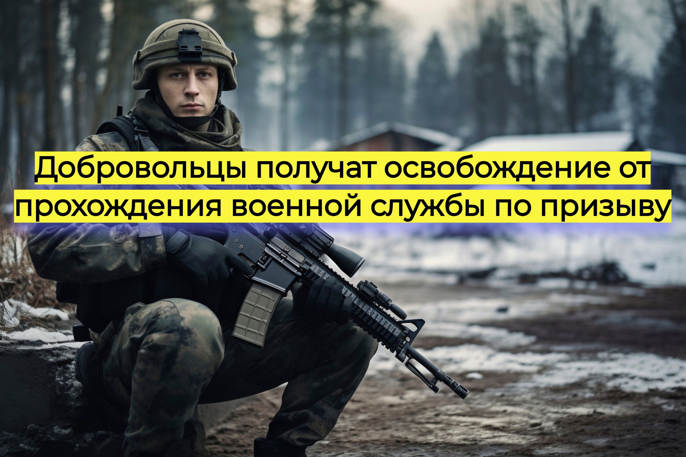 Добровольцы получат освобождение от прохождения военной службы по призыву