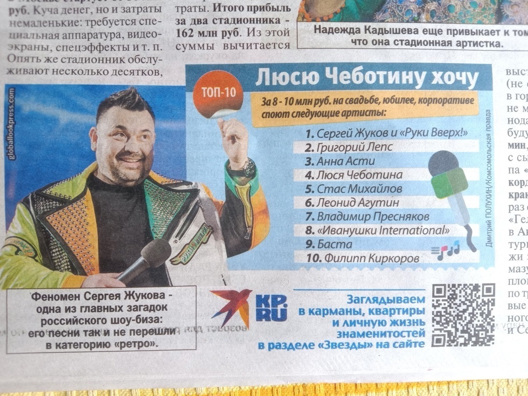 Звёздная инфляция или Рекордные гонорары нового гастрольного лета