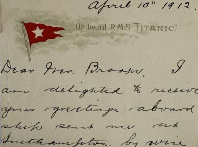 Послание от выжившего пассажира "Титаника" ушло с молотка на аукционе за рекордную сумму.