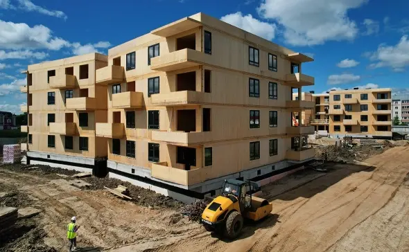 В России к 2025 году появятся пятиэтажки из дерева