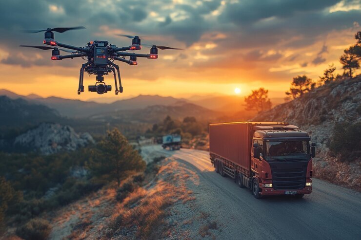 Фура с «сюрпризом»: дроны перевозятся и запускаются с колёс.