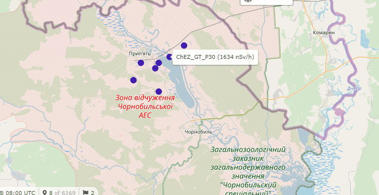 Чернобыльская Зона Отчуждения. Скачёк радиационного фона