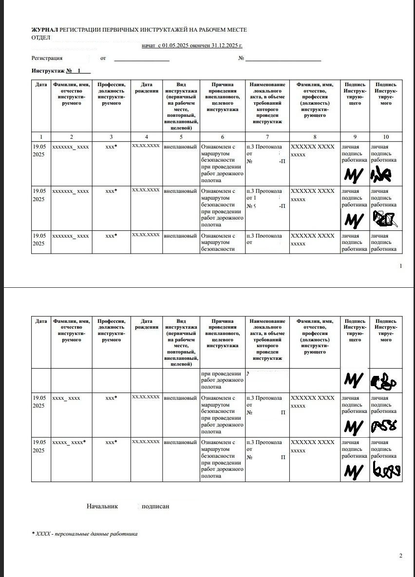 Модернизация без революции: как оптимизировать ведение журналов инструктажей в 2025 году