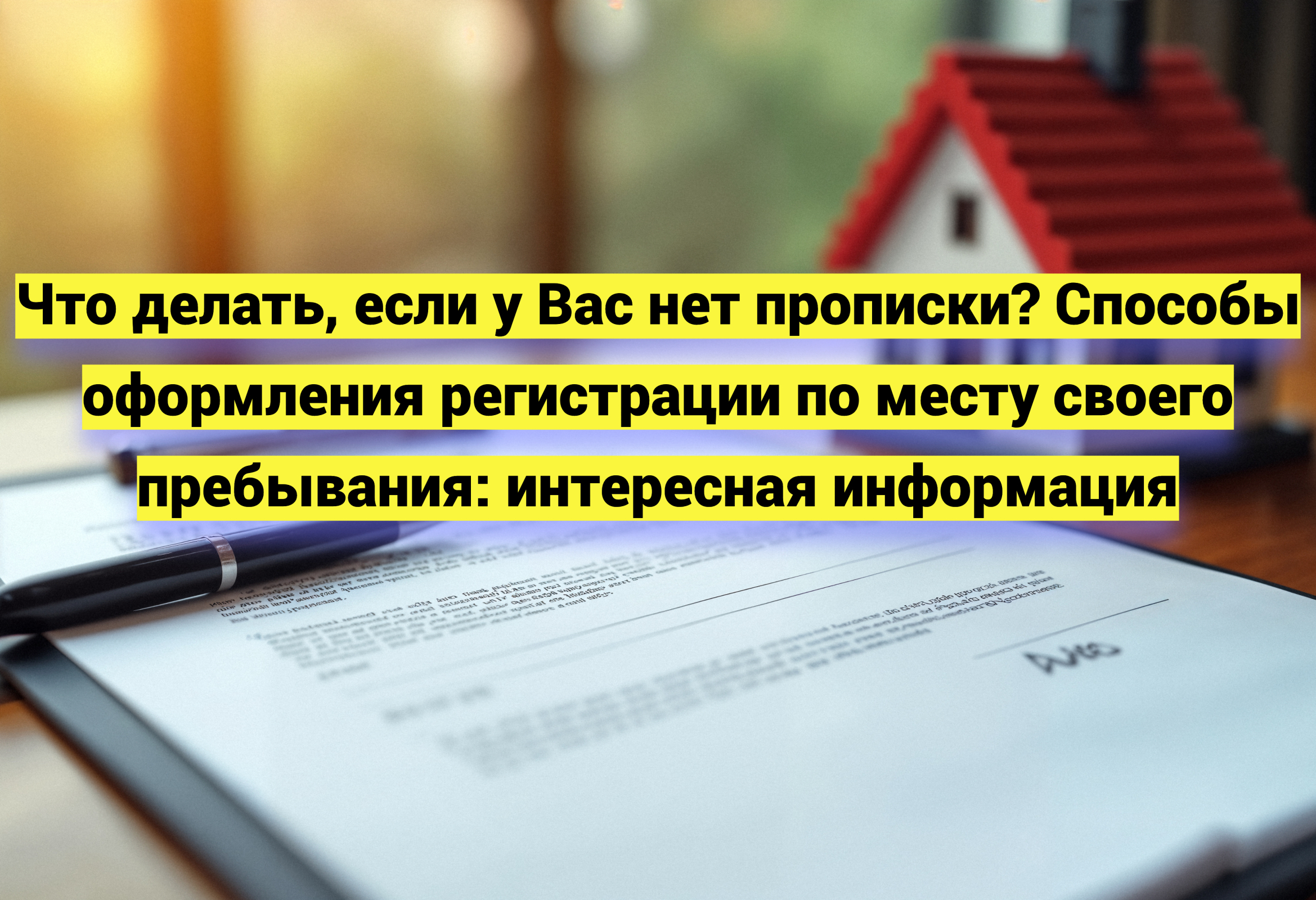 Что делать, если у Вас нет прописки? Способы оформления регистрации по месту своего пребывания: интересная информация