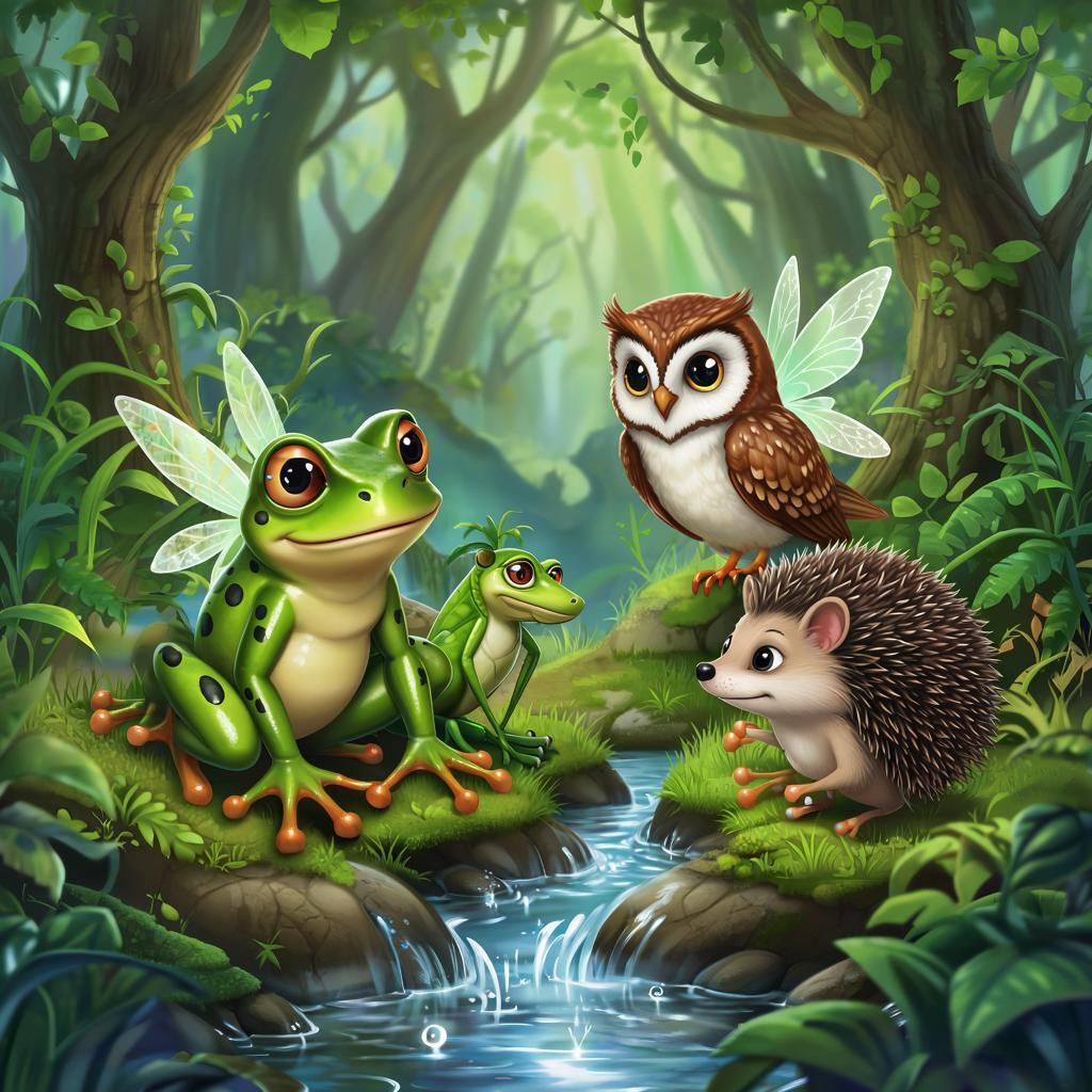 Сказка про приключения лягушонка Квака.