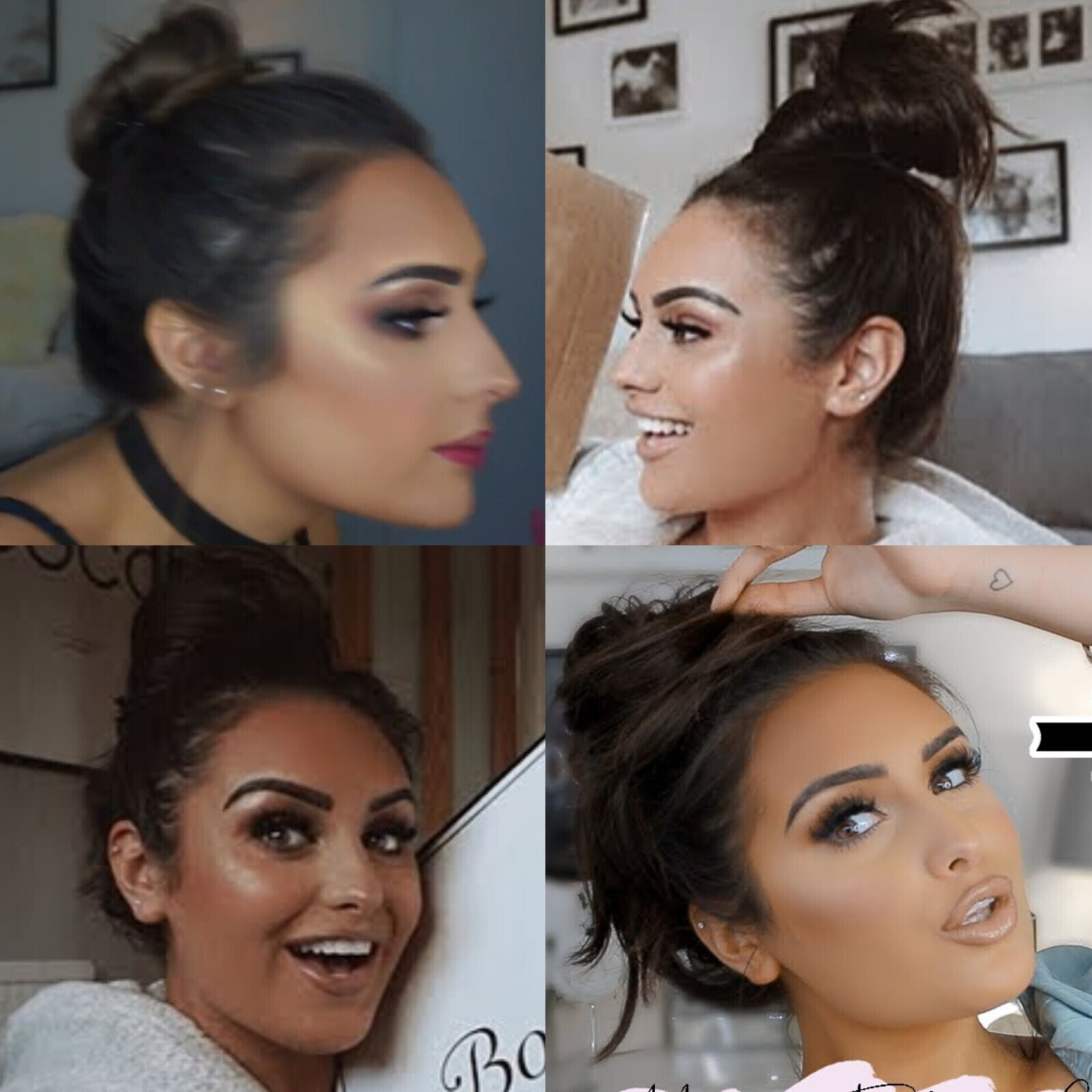 Эми-Роуз Уокер Пучок Причёски Небрежный Тёмный