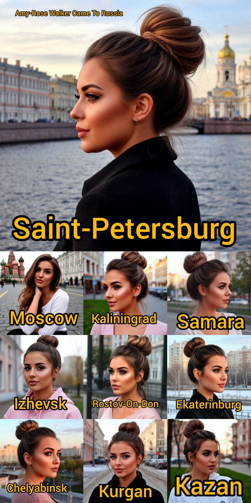 Эми-Роуз Уокер Пучок Причёски Небрежный Тёмный