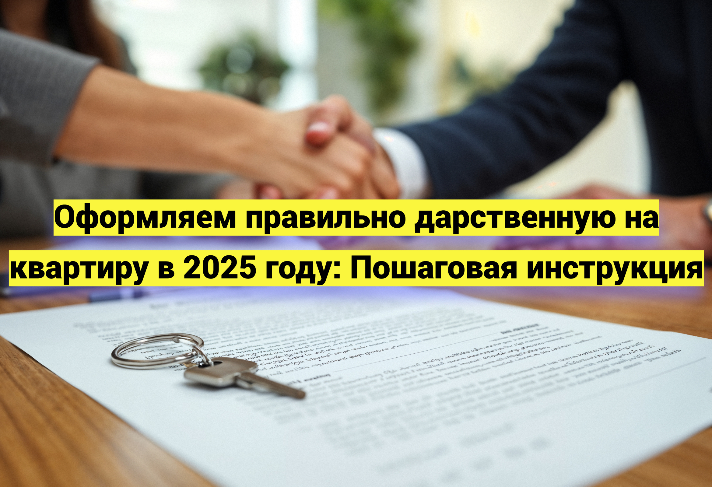 Оформляем правильно дарственную на квартиру в 2025 году: Пошаговая инструкция