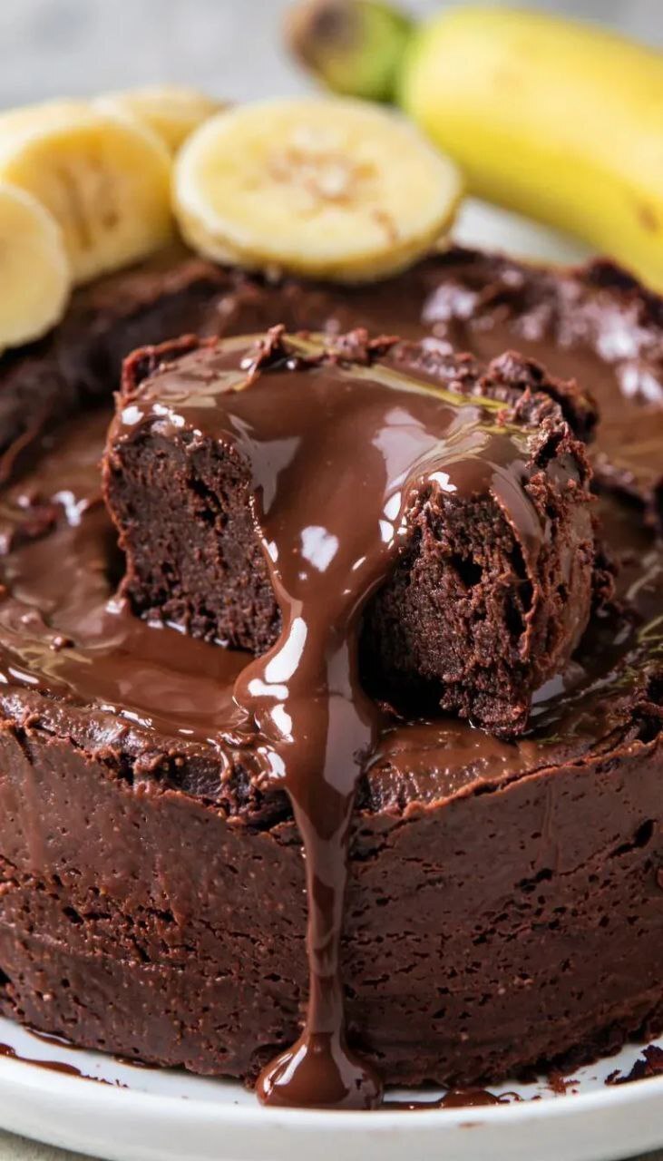 Быстрый десерт за 10 минут: шоколадно-банановый брауни без выпечки