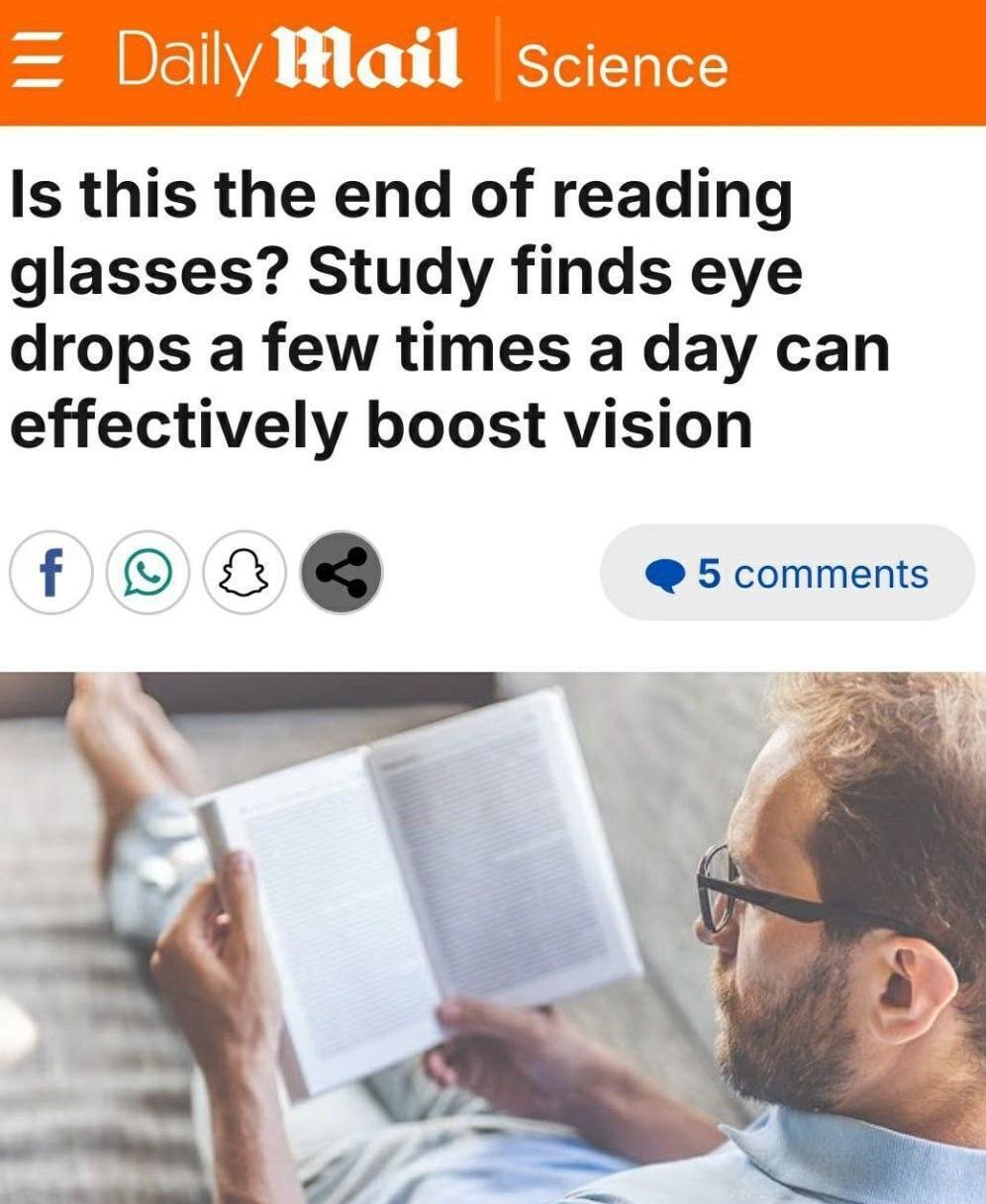 Ученые создали капли для глаз с восстановительным действием🤓