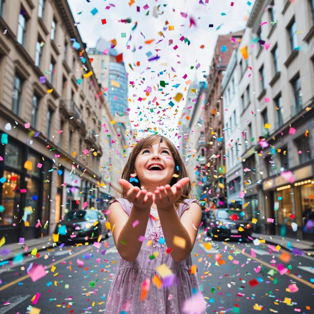Детская сказка. Девочка и дождь из конфетти.