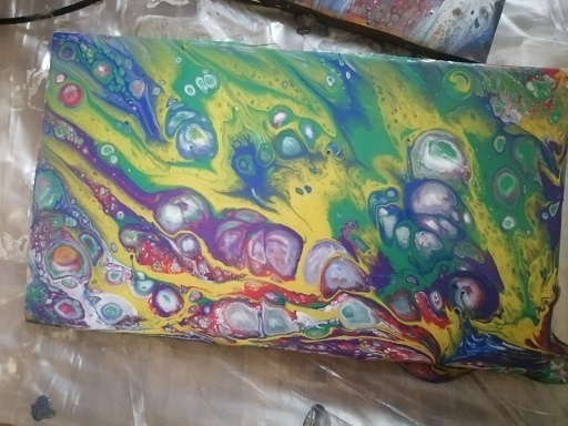 🎨🎨🎨Странности жизни пенсионерки. Картины в технике флюид Арт