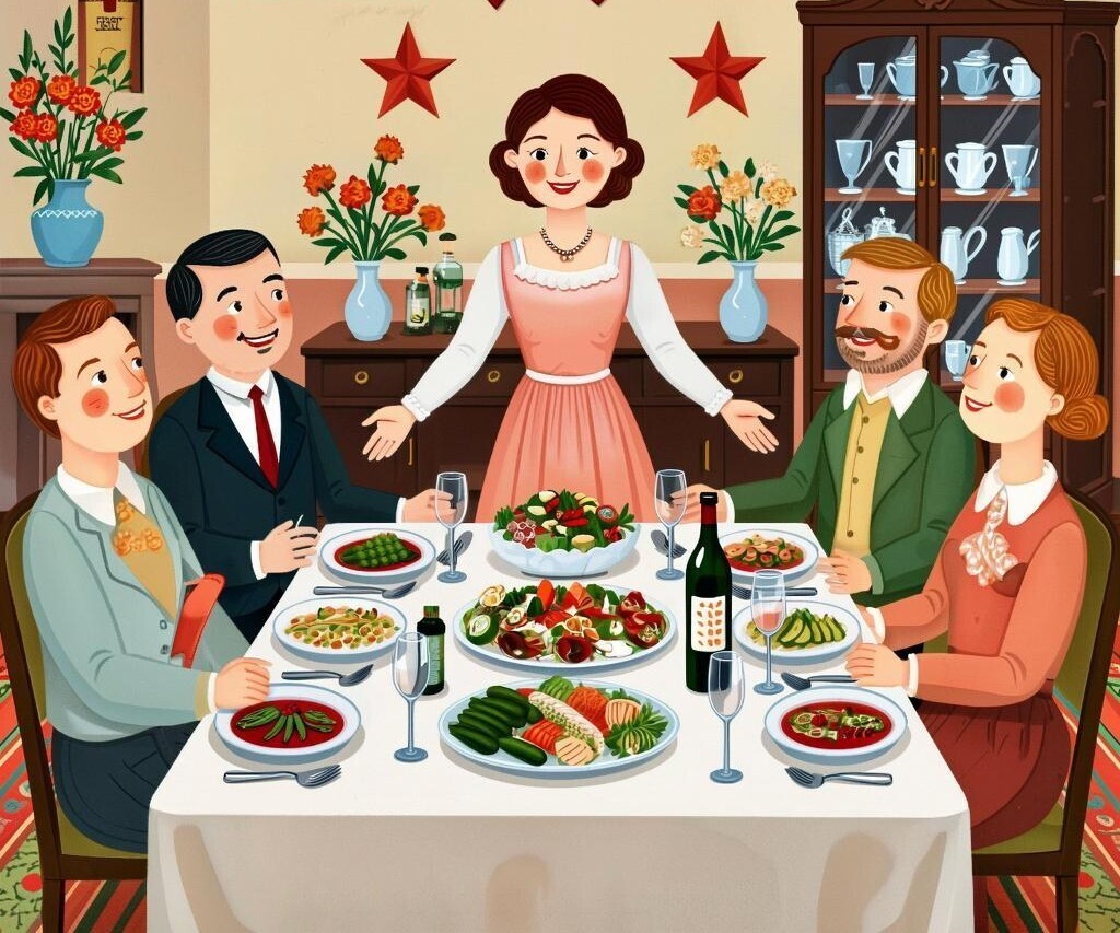 Гостеприимство по-советски и сейчас. Люди не меняются, меняется жизнь вокруг.