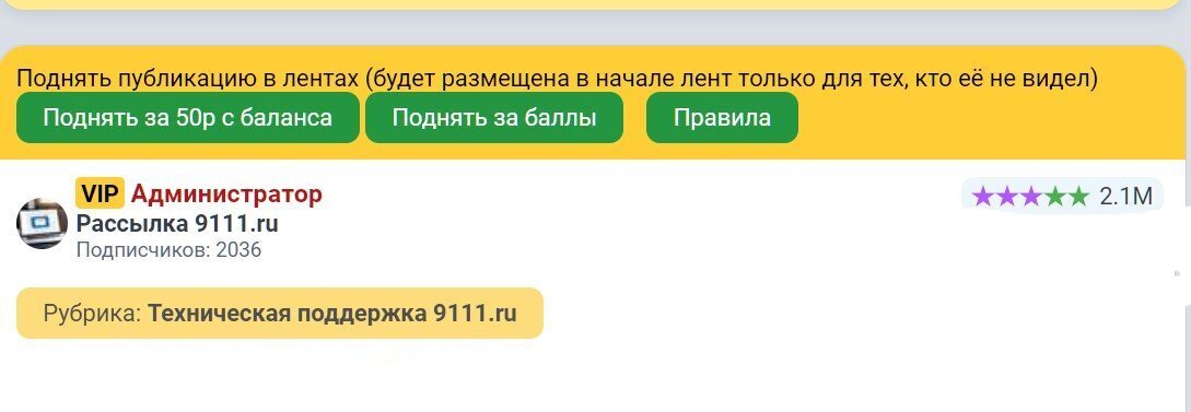 Краткие рекомендации для авторов сайта 9111.ru