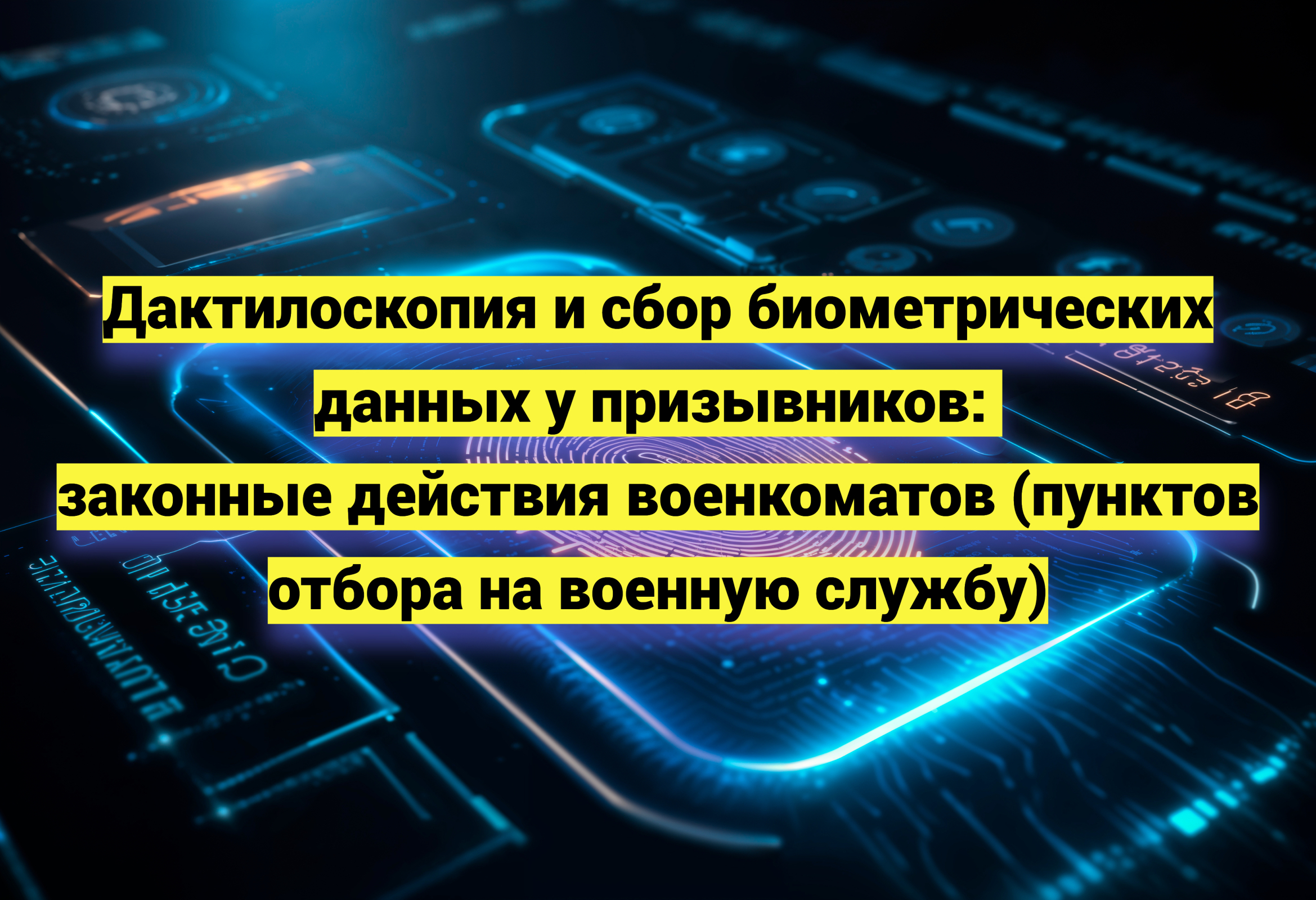 Дактилоскопия и сбор биометрических данных у призывников: законные действия военкоматов