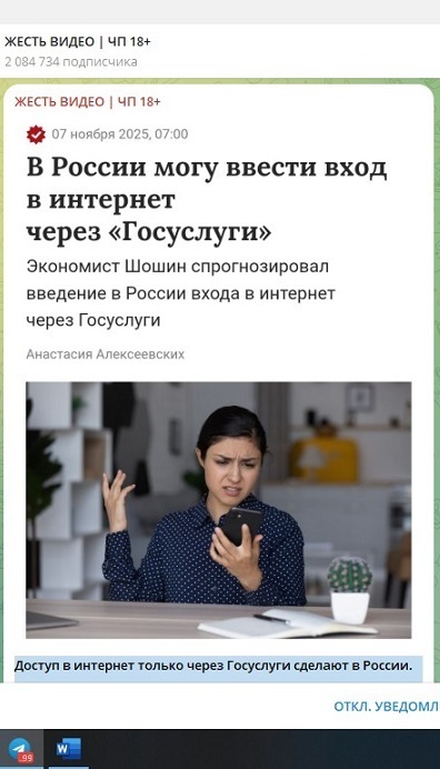 🔥Доступ в интернет только через Госуслуги?