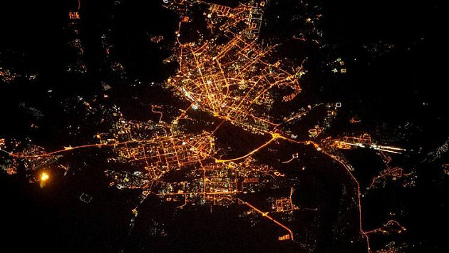 Ночной Новосибирск — потрясающий вид с космической станции