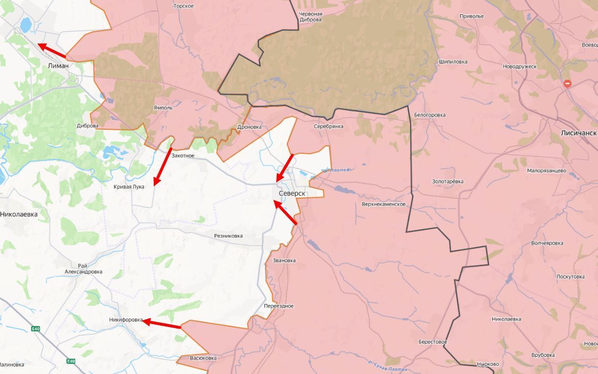 Бои за Северск. Прямое направление на Славянск?