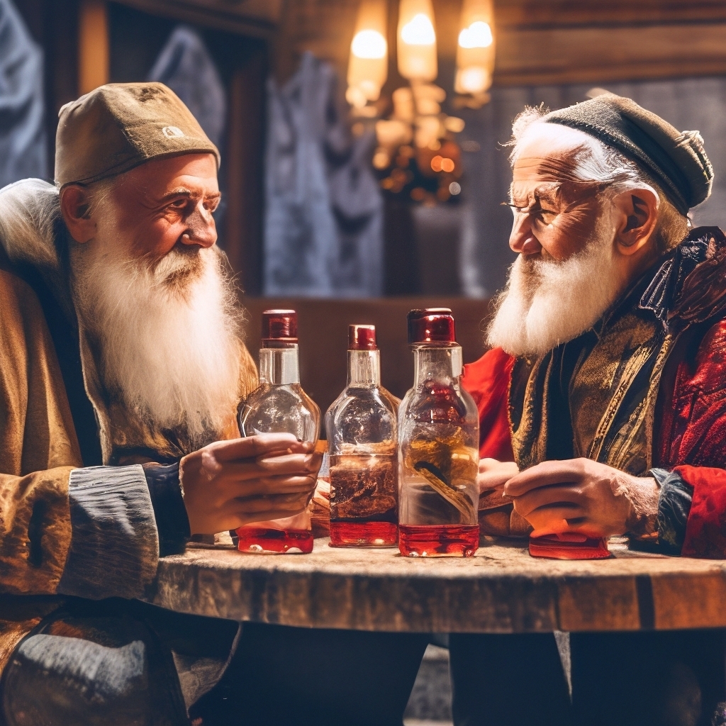 Дед Матвей, сосед, синица, сало, чача, кот, козёл и домовой.