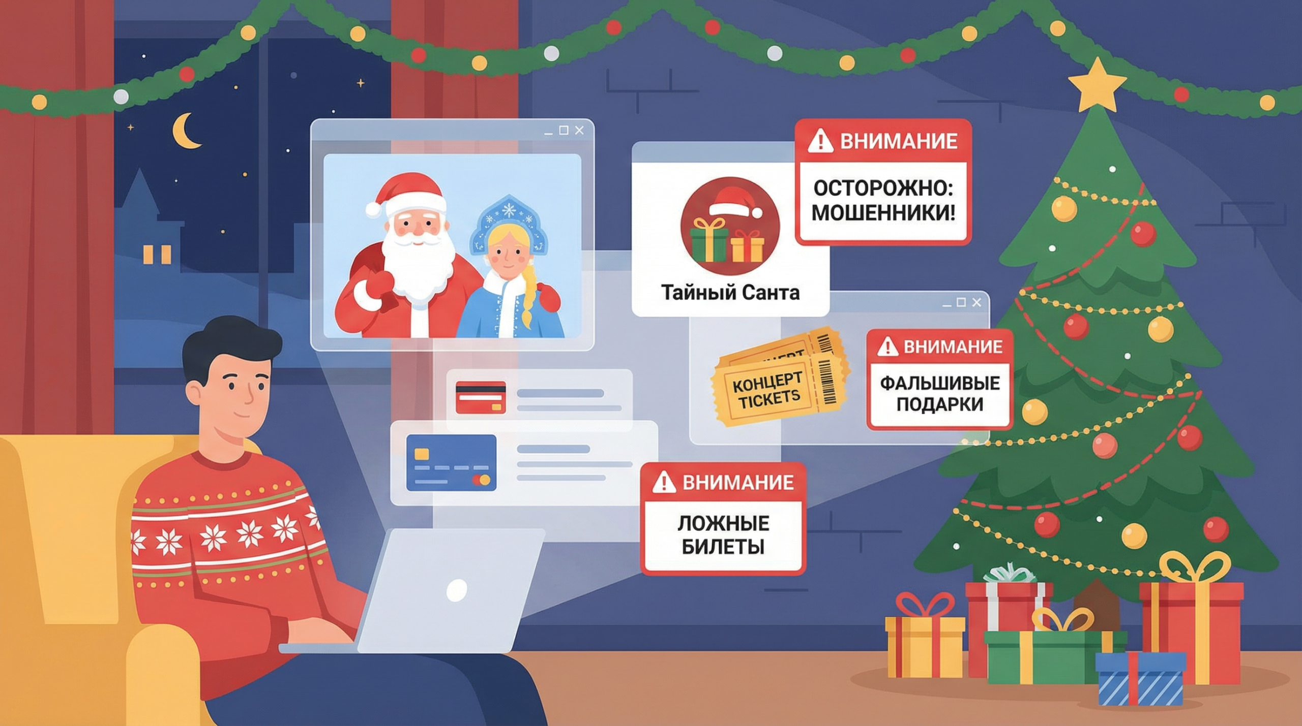 Новый год, подарки, мандарины… и мошенники