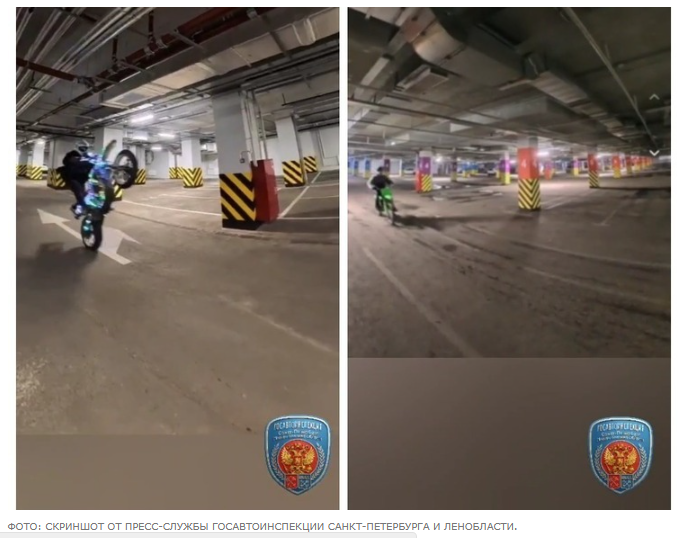 Безрассудные мотогонки подростков