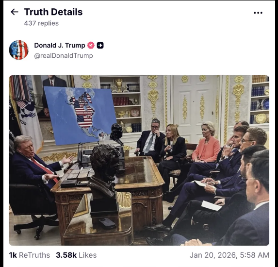 Трамп обнародовал текст Макрона в ходе преддавосской атаки на основных союзников США.