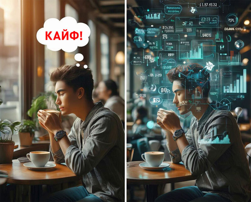 ☕️ ОДИН КОФЕ — ДВА МИРА: Как мыслят предприниматели vs обычные люди! (реальность удивляет)