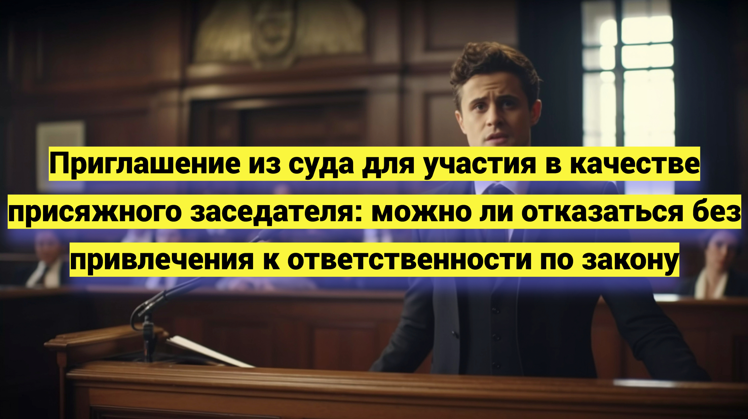 Приглашение из суда для участия в качестве присяжного заседателя: можно ли отказаться без привлечения к ответственности по закону