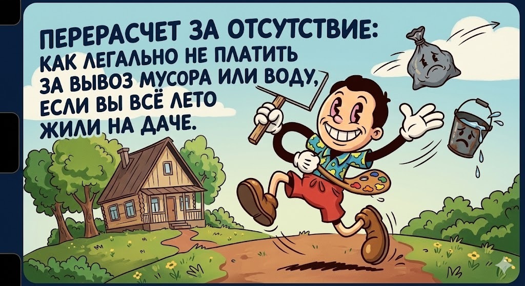 Перерасчет за отсутствие: Как легально не платить за вывоз мусора или воду, если вы всё лето жили на даче.