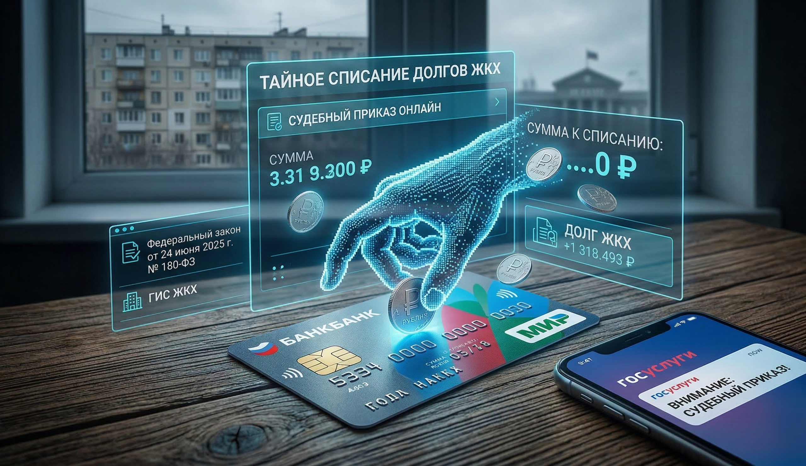 Тайное списание: как суды начнут забирать долги по ЖКХ прямо с ваших банковских карт онлайн (и как защитить свои деньги)